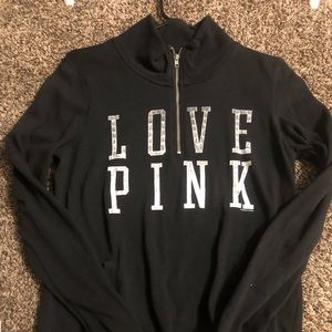1/4 zip PINK sweatshirt